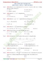 ĐỀ CƯƠNG ÔN THI TOÁN LỚP 12