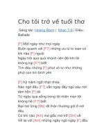 Cho tôi trở về tuổi thơ 