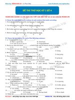 Đề thi học kì 1 tiếng anh 10