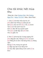Cho tôi khóc hết mùa thu 