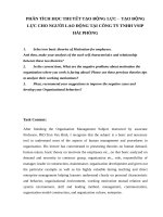 PHÂN TÍCH học THUYẾT tạo ĐỘNG lực    tạo ĐỘNG lực CHO NGƯỜI LAO ĐỘNG tại CÔNG TY TNHH VSIP hải PHÒNG e 