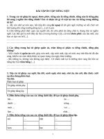 BÀI tập ôn tập TIẾNG VIỆT sgk tu lam