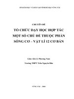 Tổ chức dạy học hợp tác một số chủ đề thuộc phần sóng cơ, vật lý 12 cơ bản
