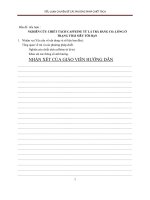 NGHIÊN CỨU CHIẾT TÁCH CAFFEINE TỪ LÁ TRÀ BẰNG CO2 LỎNG Ở  TRẠNG THÁI SIÊU TỚI HẠN