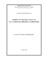 Nghiên cứu hóa học click của các 2 amino 4h chromen 3 carbonitril 