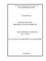 Đánh giá công chức theo pháp luật việt nam hiện nay 