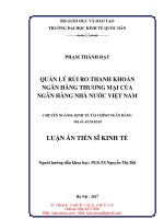 LA02 245 quản lý rủi ro thanh khoản ngân hàng thương mại của ngân hàng nhà nước việt nam 
