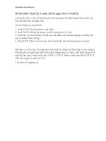 Đề thi môn thuế kỳ 1 năm 2015 