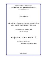 Tác động của di cư nội địa tới đời sống người cao tuổi việt nam