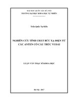 Nghiên cứu tính chất bức xạ điện từ các anten có cấu trúc vi dải 