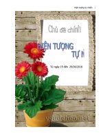 Giáo án chủ đề nước và hiện tượng tự nhiên mới nhất 2018
