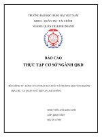 báo cáo thực tập cơ sở ngành quản trị kinh doanh