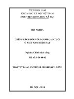 Chính sách đối với người cao tuổi ở Việt Nam hiện nay tt