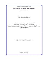 Thực trạng và giải pháp nâng cao hiệu quả hoạt động của văn phòng đăng ký đất đai tỉnh bắc ninh 