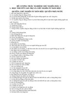 ĐỀ CƯƠNG TRẮC NGHIỆM CHỦ NGHĨA MÁC 2