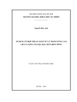 Áp dụng tổ hợp thuật toán xử lý nhằm nâng cao chất lượng tài liệu địa chấn biển nông 