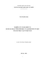 Nghiên cứu tách chiết và đánh giá hoạt tính sinh học quercetin từ một số loài thực vật ở việt nam 