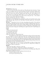 CÁC bài cảm THỤ văn học lớp 5