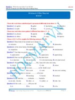 Đề thi học kì II Môn Tiếng Anh  Đề Số 03 lớp 10