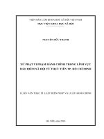 Xử phạt vi phạm hành chính trong lĩnh vực bảo hiểm xã hội từ thực tiễn thành phố hồ chí minh 