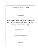 Đánh giá thực trạng và đề xuất các giải pháp quản lý, sử dụng đất nghĩa trang, nghĩa địa trên địa bàn thành phố hà nội 