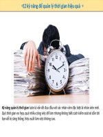 kỹ năng quản lý thời gian hiệu quả