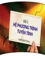 Trình bày một số ứng dụng của hệ phương trình tuyến tính