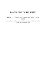BÁO cáo THỰC tập tốt NGHIỆP CÔNG TY cổ PHẦN hạ TẦNG xây DỰNG TIẾN THỊNH