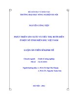 Phát triển sản xuất và tiêu thụ bưởi diễn ở một số tỉnh miền bắc việt nam 