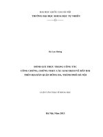 Đánh giá thực trạng công tác công chứng, chứng thực các giao dịch về đất đai trên địa bàn quận đống đa, thành phố hà nội 