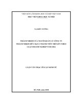 Trách nhiệm của người quản lý công ty trách nhiệm hữu hạn 2 thành viên trở lên theo luật doanh nghiệp năm 2014 