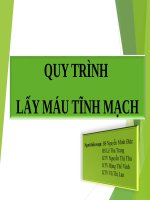 BÀI GIẢNG QUY TRÌNH LẤY MÁU XÉT NGHIỆM