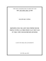 Hợp đồng mẫu mua bán nhà ở hình thành trong tương lai theo pháp luật việt nam từ thực tiễn thành phố hồ chí minh 