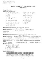 Ôn tập môn toán học kì I lớp 9