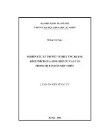 Nghiên cứu lý thuyết về hiệu ứng quang kích thích của sóng điện từ cao tần trong hệ bán dẫn một chiều 