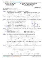 ĐỀ THI THỬ THPT QUỐC GIA NĂM 2017 LẦN THỨ NHẤT  MÔN TOÁN