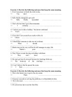 Exercise 1 bài tập viết lại câu tiếng anh cơ bản