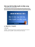 Góc tạo bởi tia tiếp tuyến và dây cung