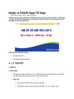 Hoán vị chỉnh hợp tổ hợp