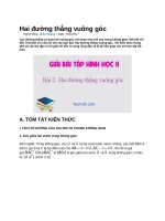 Hai đường thẳng vuông góc
