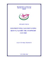 Luận văn thạc sĩ kinh tế giải pháp nâng cao chất lượng dịch vụ tại siêu thị co opmart cần thơ