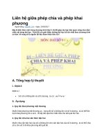 Liên hệ giữa phép chia và phép khai phương