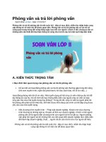 Phỏng vấn và trả lời phỏng vấn