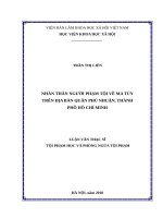 Nhân thân người phạm tội về ma túy trên địa bàn quận Phú Nhuận, thành phố Hồ Chí Minh