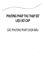 Phương PhápThu Thập Dữ Liệu Sơ Cấp