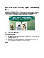 Dấu hiệu nhận biết tiếp tuyến của đường tròn