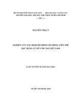 Nghiên cứu xác định mô hình vận động viên thể dục dụng cụ nữ cấp cao việt nam