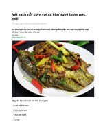 Vét sạch nồi cơm với cá kho nghệ thơm nức mũi