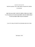 Một số giao thức truyền thông thời gian thực và ứng dụng xây dựng hệ thống truyền hình trực tuyến đa điểm trên mạng internet 