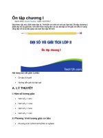 Ôn tập chương I đại số và giải tích 11